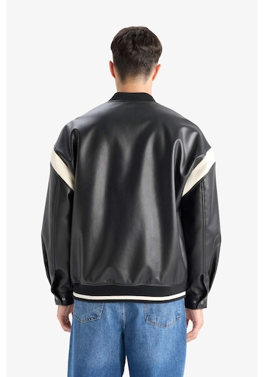 Defacto Regular Fit Kolej Yaka Bomber Fermuarlı Mont C5844ax25aubk27 Siyah