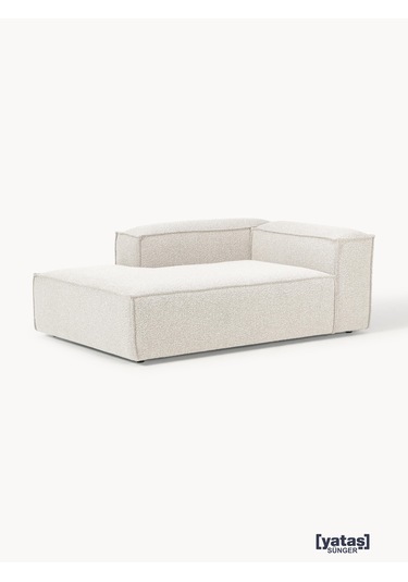 Most Mollis Sol Köşe Dinlenme 01 Beyaz Lüks Bukle Kumaş Yumuşak S