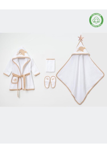 Balinalı Bornoz Takımı 1-2 Yaş Bej