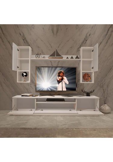 Decoraktiv Trio 5das Mdf Tv Ünitesi Tv Sehpası Beyaz