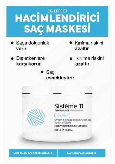 Sisteme 11 Hacimlendirici Maske 350 Ml
