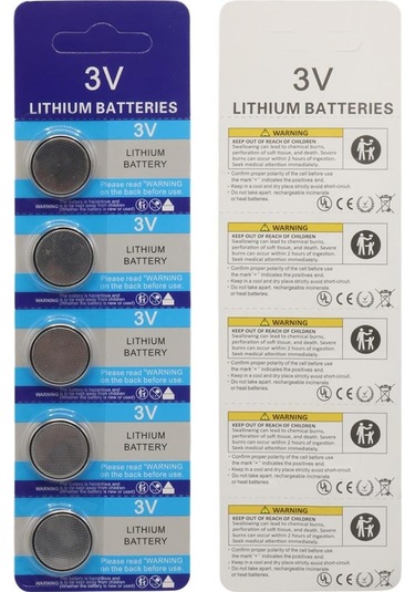 Ayt Powermaster Cr 2025 3 Volt Lityum Para Pil 5'li Paket Düğme Pil