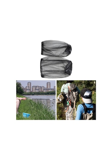 Suntek 2 Adet Kafa Net Örgü Yüksek Büyük-boy-siyah Siyah