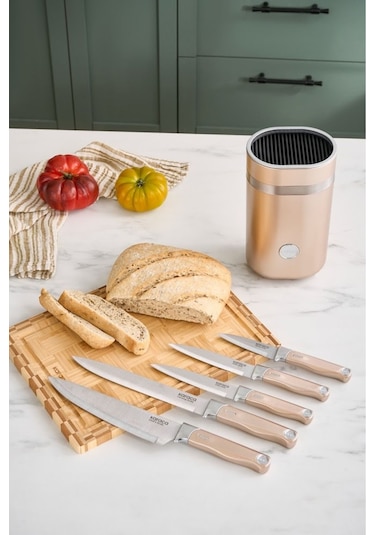 Karaca  Mastermaid 6 Parça Bıçak Seti Mineral Gold