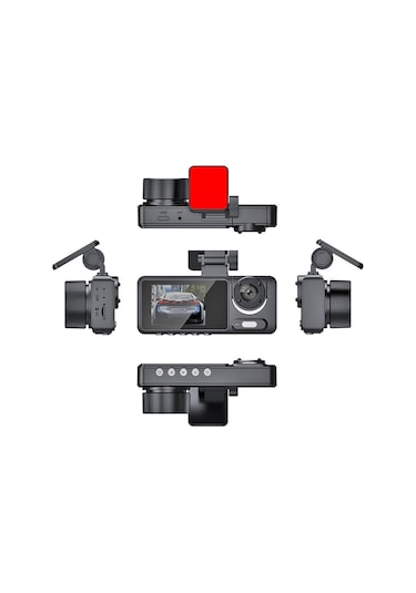 Yüksek Çözünürlüklü Gece Görüşlü Sürüş Kaydedici, Model: Wıfı Mobil Oynatma İle Üçlü Kayıt