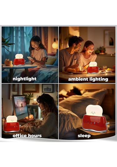 Retro Dekor Tost Makinesi Lambası, Retro Tost Makinesi Şeklinde Masa Dekorasyonu Hediyeleri Gençler, Gençler, Gençler, Kadınlar Diğer