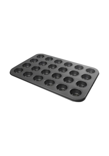 Küçük Boy Muffin Kek Kalıbı 24lü Siyah