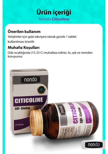 Nondo Vitamins Citicoline 30 Tablet