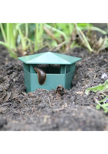 Suofeng Zirai Ve Bahçe Çürüklüke Ve Salyangoz Tutucu, 8 Adet Yeşil Plastik, Çevre Dostu Zararlı Kontrol Aleti