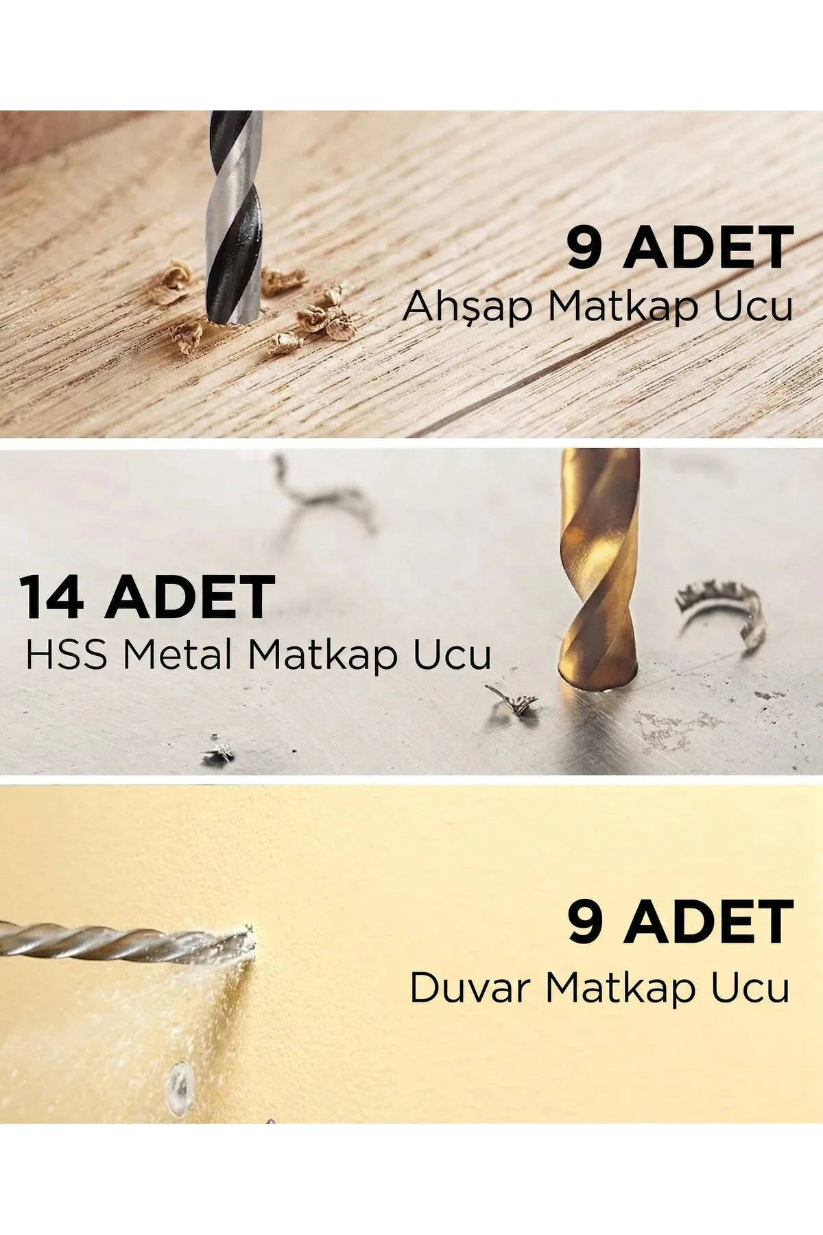 100 Parça Matkap Ucu Seti Kompakt Taşıma Çantalı Çok Amaçlı El Aleti Seti