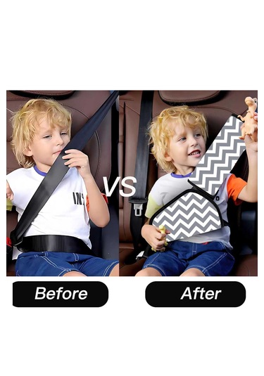 Araba Emniyet Kemeri Yastığı Oto Kemer Küçültme Seti Çocuk Zigzag