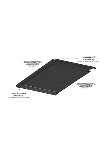 Toyota Hilux Omback Sürgülü Bagaj Kapama  Rollbar için Siyah 2015-2020 Arası