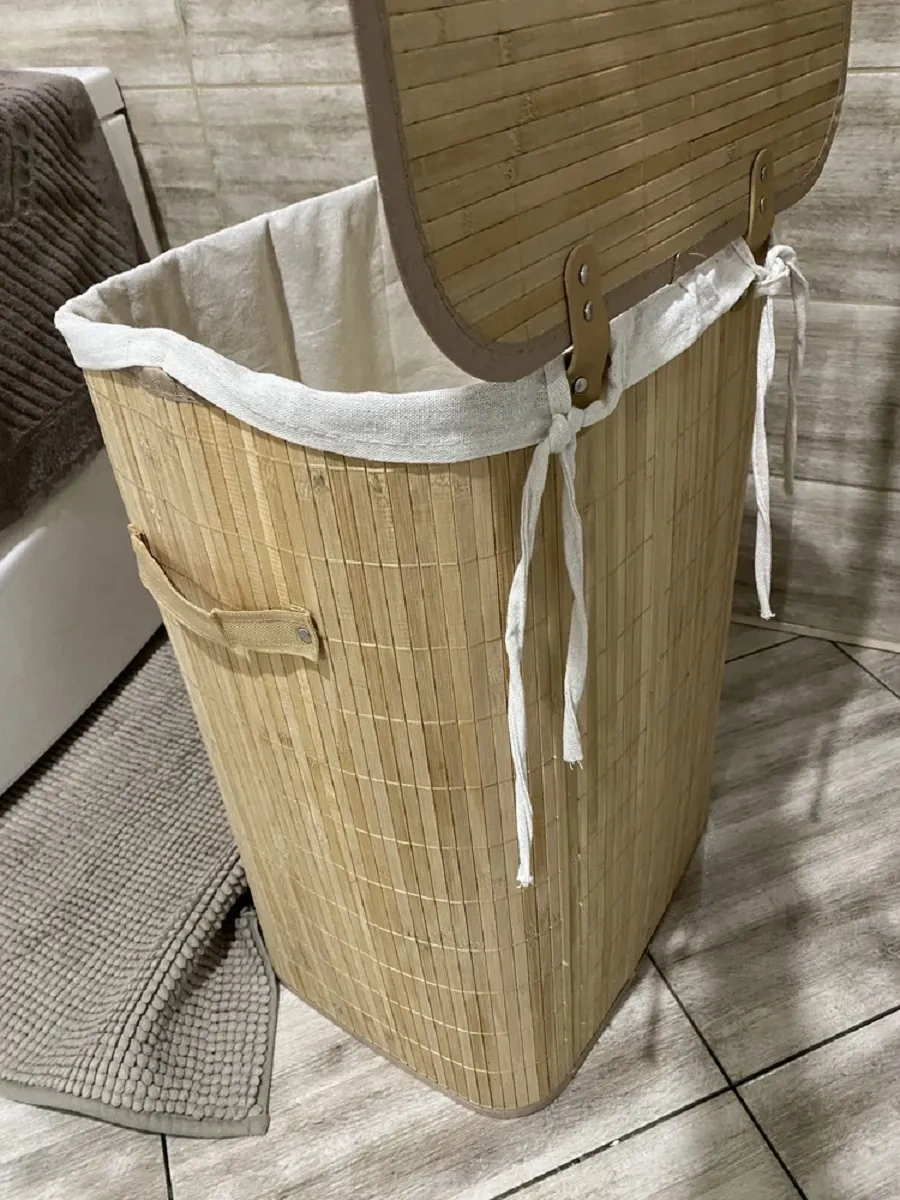 Ryzij Kot Kapaklı Ve Kulplu Çamaşır Sepeti 418677580 Bej