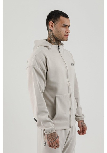 Air Life Tam Boy Fermuarlı Erkek Kapüşonlu Sw 180010 Taş