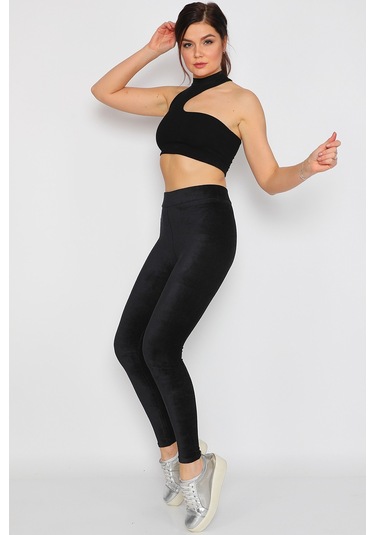 Dar Kalıp Kadife Yumuşacık Tayt Pantolon 001