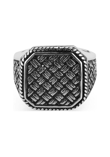 Hasır Örgü Tasarım 925 Ayar Gümüş Yüzük