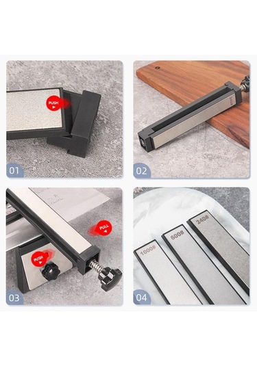 Elmas Bileme Ev Mutfak Hızlı Bileme Araçları 80-3000 Makas Diğer Taşlar Taş Whetstone Bileyici Bıçak Seti Sabit Açılı Bıçaklar 150x20mm 1500grit