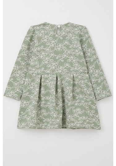 Breeze Kız Çocuk Uzun Kollu Elbise Çiçek Desenli 1.5-5 Yaş, Mint Yeşili Mint Yeşili