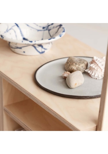 Woodesk Ocean, Ahşap Kitaplık Ve Raf Ünitesi, Natural Renk
