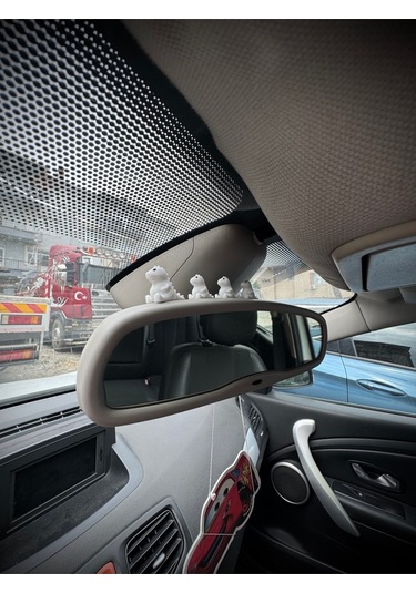 4 Parça Sevimli Dinozor Ailesi Dikiz Aynası Süsü - Ayna Süsü Araba Süsü Torpido Süsü Oto Aksesuar