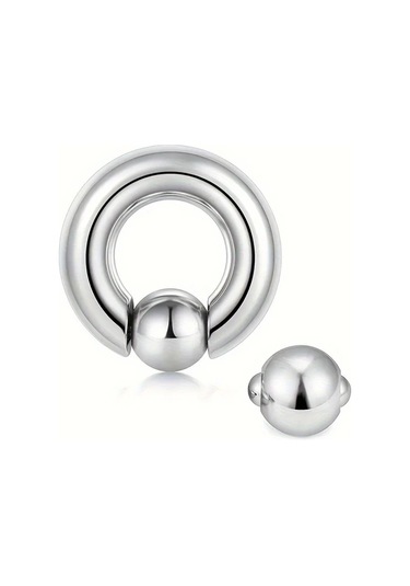 Willowhaven 1 Adet Sağlam Küresel Burun Halkası - Gümüş 4x14x8mm Endüstriyel Piercing Diğer