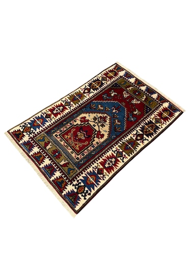 El Dokuma Sıfır Yahyalı Namazlık 77x120 Yün Kök Boya Seccade