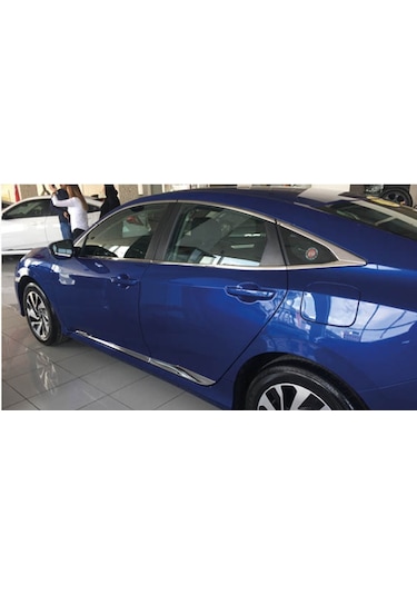 Honda Civic Fc5 Kapı Uyumlu Çıtası-Nikelaj