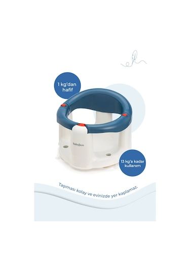 Babyjem Önden Açılır Mama Sandalye Oturağı Ve Minderi - 2 ' Li Set İndigo Mavi