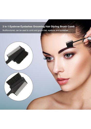 Qingmipy "çift Uçlu Kaş Ve Kirpik Fırçası - Çok Amaçlı Saç Şekillendirme Aracı"