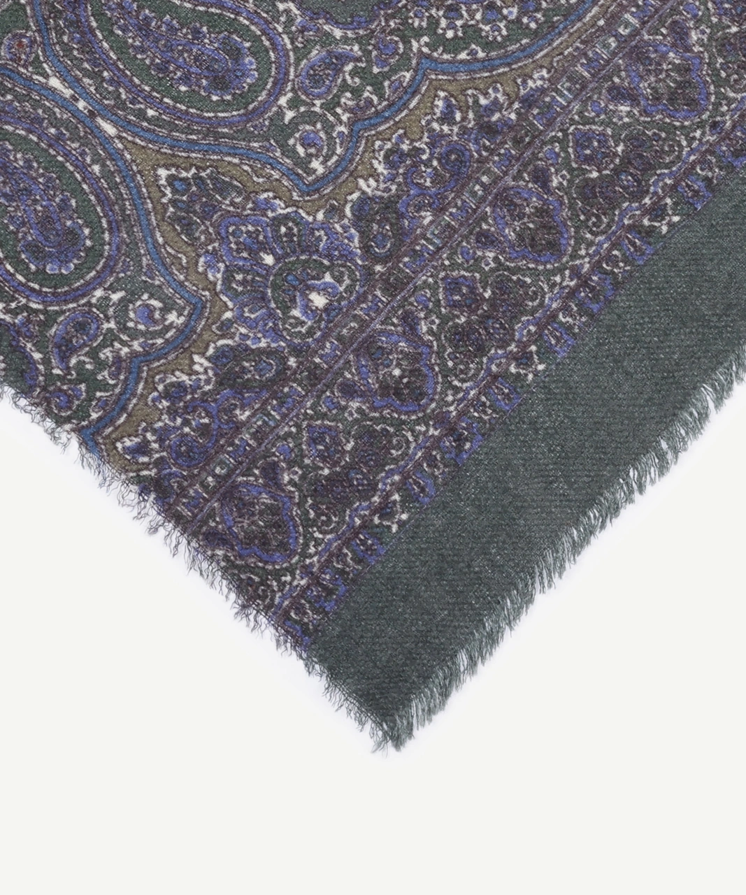 Yargıcı Etnik Desenli Yün Şal 25kksl1058x 007 Haki