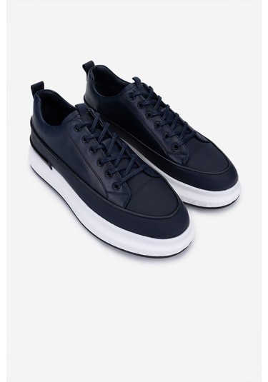 Valmenti Erkek Hakiki Deri Lacivert Casual Ayakkabı 381 Val-20565 Erk Ayk Y25 Lacı Dr/met Lacivert