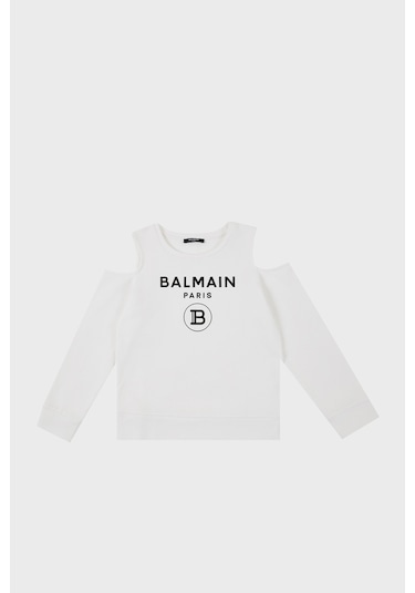 Balmain Çocuk Sweat 6m4020 Mx270 130 Beyaz