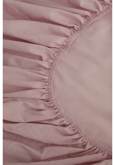 Karaca Home Basic %100 Pamuk Tek Kişilik Lastikli Çarşaf Pudra