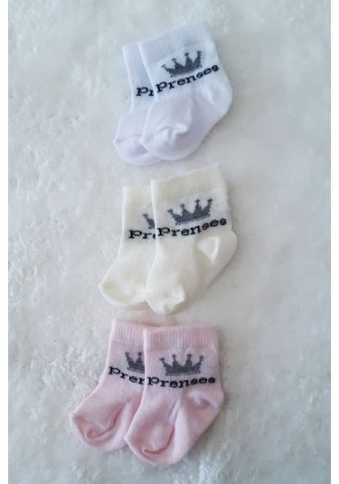 3lü Kız Erkek Bebek Yenidoğan Çorap Pamuklu Likralı Esnek 001