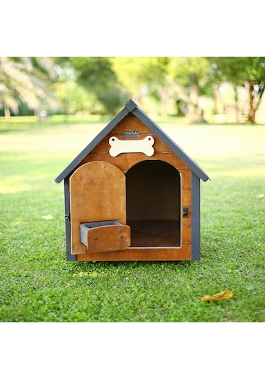 Mandu Isı Yalıtımlı Ahşap Köpek Kulübesi Medium