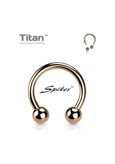 Spikes Titanyum Septum Halka Küpe, Daire Şeklinde Piercing Gülümseme 175500364 Altın
