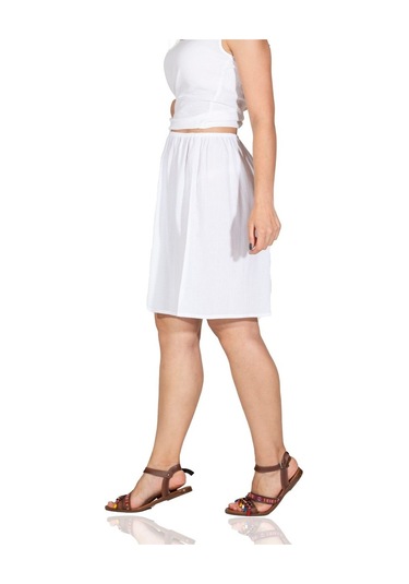 Jüpon Şile Bezi Mini Pamuk Kısa Etek Astarı Diz Boyu Kadın Jipon (484739913)