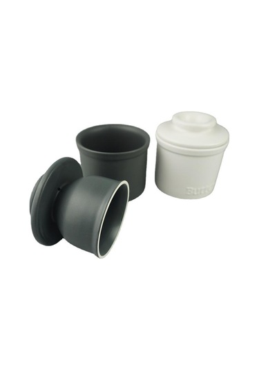 Gajeena Pratik Ve Şık Beyaz Seramik Tereyağı Saklama Kabı Seti - Mutfak İçin Mükemmel Çözüm Beyaz