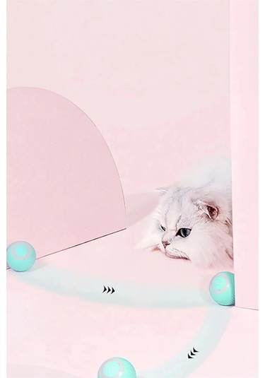 Markapet Gravitational Şarjlı Otomatik Haraketli Kedi Oyun Topu 4 CM