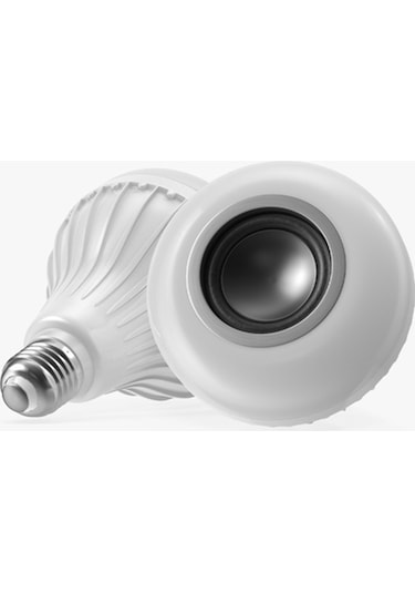 Hoparlör & Bluetooth Rgb Ampul Uzaktan Kumanadalı E27 Duy Beyaz I