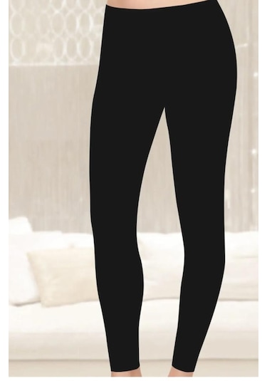 6 Adet Tutku Bayan Düz Uzun Tayt 0173 Siyah