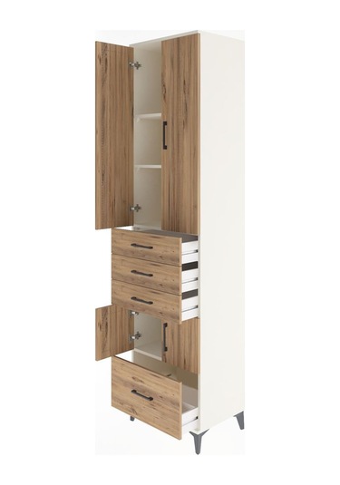 Hyperion Dolap 4 Raflı 4 Çekmeceli 4 Kapaklı 60x44x243 Aytaşı-çam Aytası