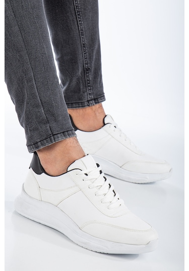 Fokus Günlük Ortopedik Erkek Sneaker Spor Ayakkabı Beyaz