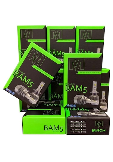 H9 Bam5 Mach Led Xenon Beyaz 12v / 50w / 10800 Lumens