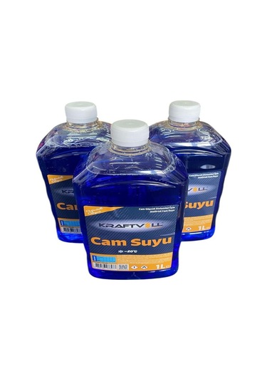 3'lü Kraftvoll Cam Suyu Mavi Antifrizli -20 Derece 1lt