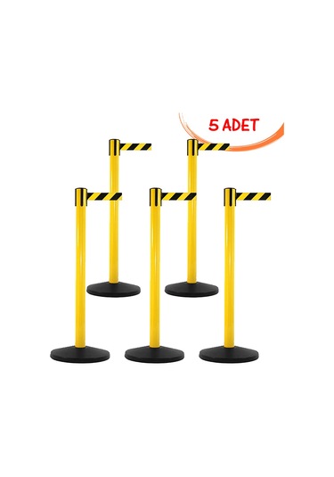 Yönlendirme Şeritleri Ayaklı Yönlendirme Bariyeri Güvenlik Şerit Bariyer 5 Adet