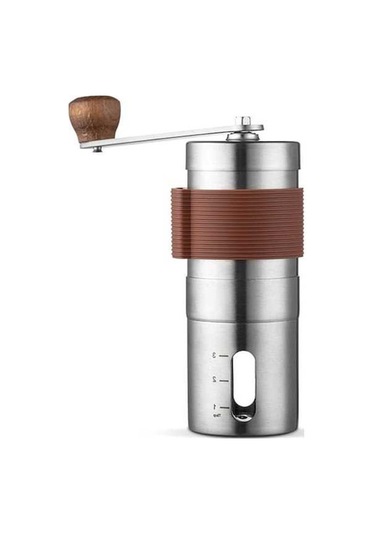 Bloomnest Manuel Kahve Değirmeni, Ayarlanabilir Öğütme, Paslanmaz Çelik, Ahşap Tutacak, Yıkanabilir, Ev & Kamp İçin