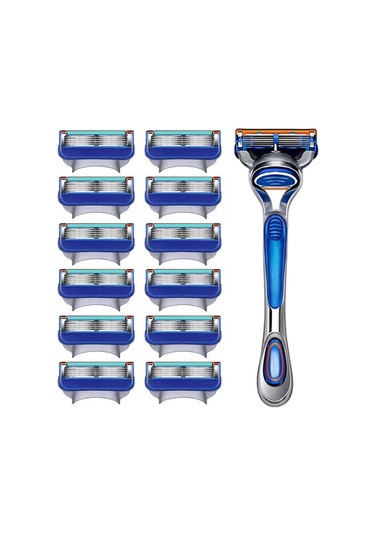 Joyhub 5'li Bıçaklı Manuel Tıraş Makinesi Taşınabiler Erkek Tıraş Seti 1 Sap 12 Yedek Bıçak Gyt-906 Bir