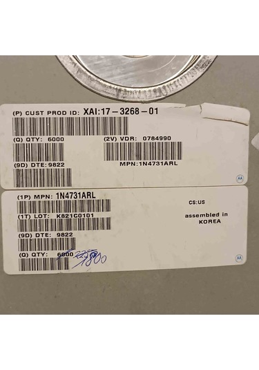 1n4731arl 4.3v 1w Motorola Zener Diyot 100 Adet