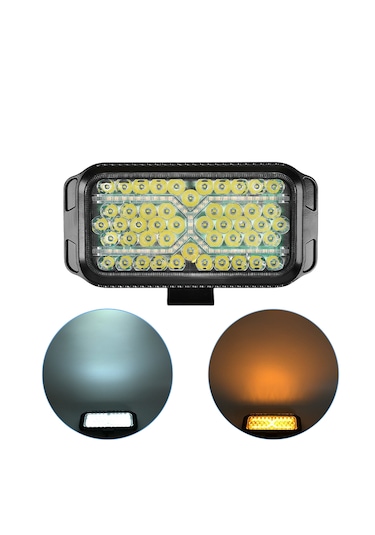 Sis Lambası 24 Cm Beyaz-amber Kayar Sinyalli 12-80v Adet